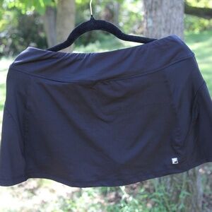 FILA Black Athletic Skort with Mesh Side Panels – Women’s Medium